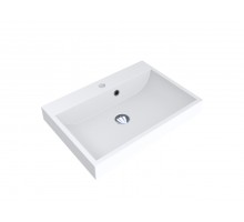 Умивальник MIRAGGIO VARNA 600 матовий з литого мармуру білий