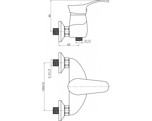 Смеситель Qtap Eris CRM 010 (k40)