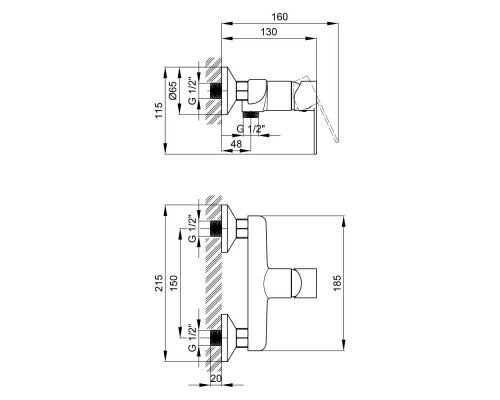 Смеситель Qtap Ustek 4016107C (QTUS4016107C)