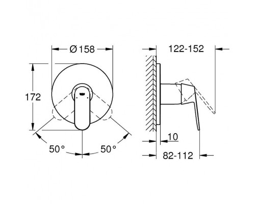 Змішувач Grohe Eurosmart Cosmopolitan 24044000 (зовнішня частина)