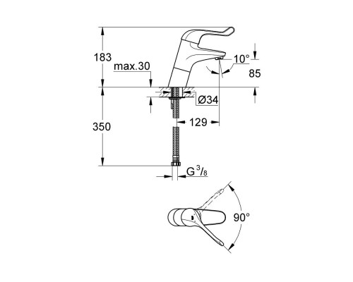 Смеситель для раковины Grohe Euroeco Special 32790000