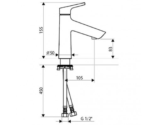 Смеситель для раковины Qtap Elegance CRM 001