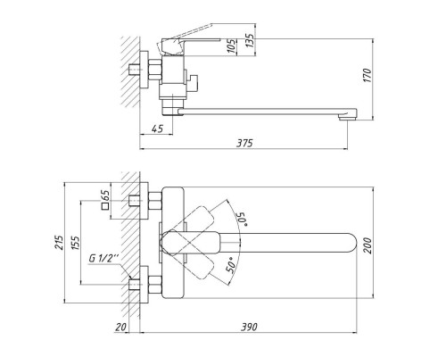 Смеситель Qtap Namesti 3225102GC (QTNAM3225102GC)