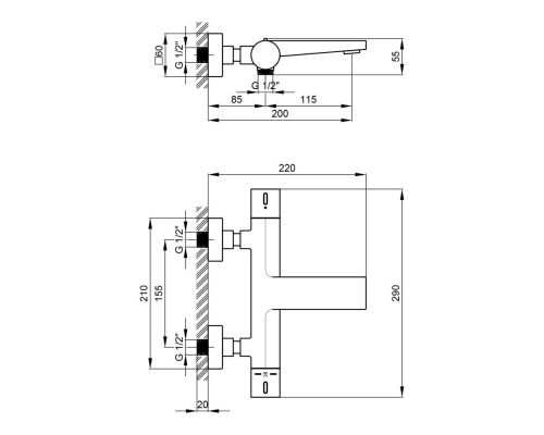Смеситель Qtap Votice 30T105GC (QVTC30T105GC)