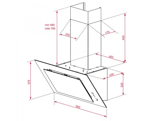 Вытяжка кухонная Teka DVT 98660 TBS (112930044) белый