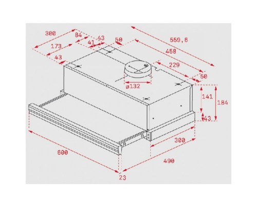 Вытяжка кухонная встроенная Teka CNL 6415 PLUS (40436822) черное скло