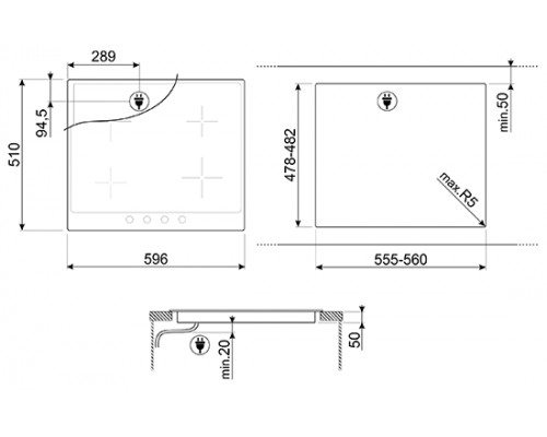 Варочная поверхность Smeg SI 764AOM