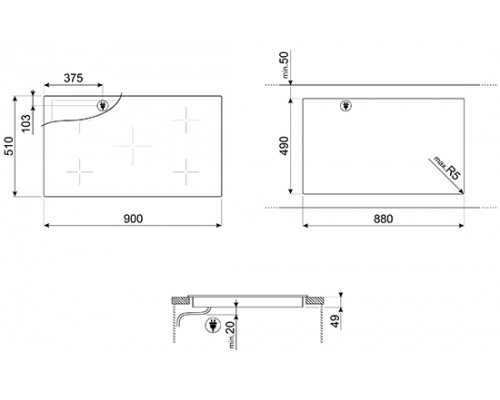 Варочная поверхность Smeg SI 2M7953DW
