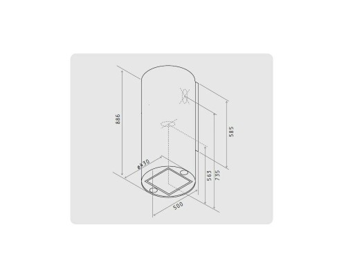 Вытяжка ELICA TUBE PRO BL MAT/A/43