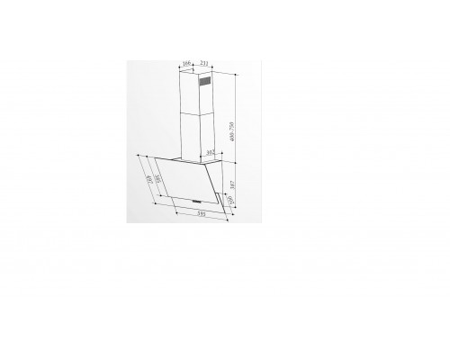 Вытяжка INTERLINE ALTEA WH A 60 PB/GL/A