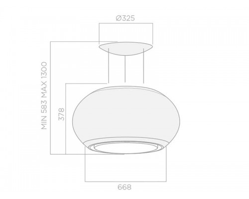 Вытяжка ELICA INTERSTELLAR BL/F/65