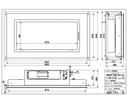 Вытяжка FABER HEAVEN GLASS 2.0 WH FLAT A90