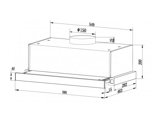 Вытяжка INTERLINE SLIM WH A/60/2/T