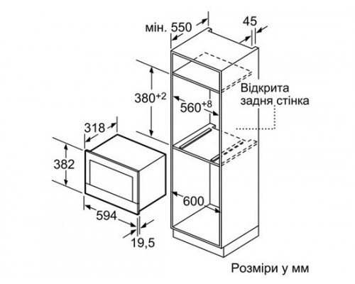 Встроенная свч печь BOSCH BFR 634GS1